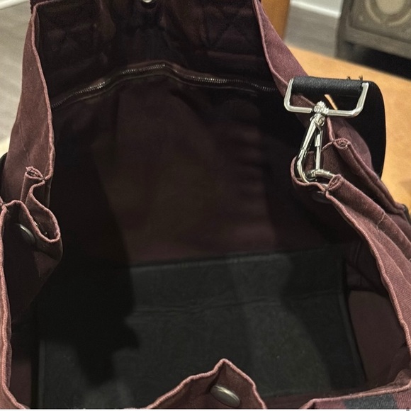 Hermes Paris Fourre Tout Burgundy and Black Tote Bag 16.75x11.5 - Picture 10 of 11